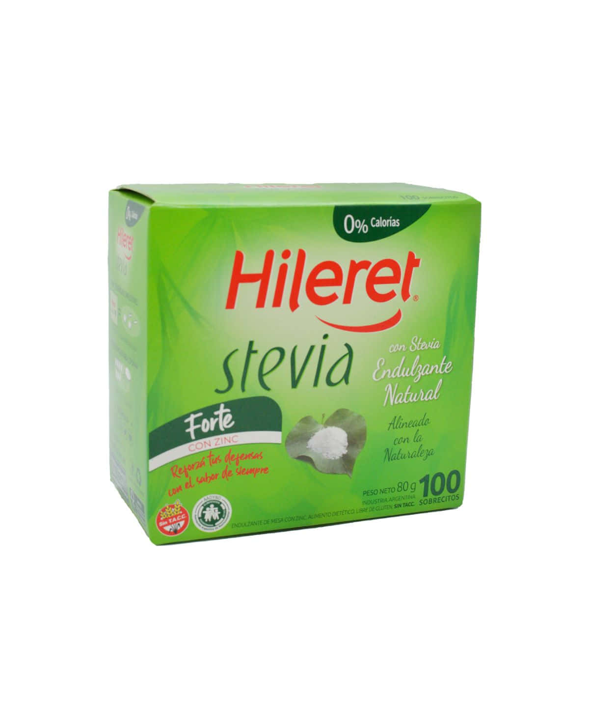 Edulcorante Hileret Stevia 100 Sobres